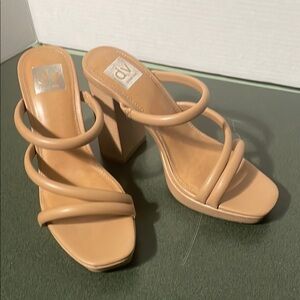 DV by Dolce Vita Women's Tan Strappy Heels